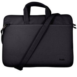 Trust Bolonia Slim Eco - Maletín para Portátil 14" Negro con Compartimento Acolchado